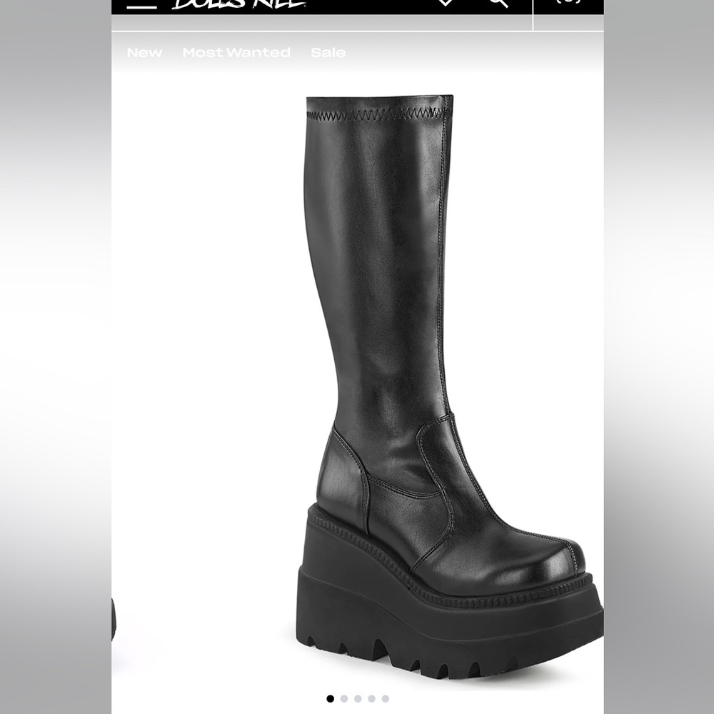 Demonia Shaker-65 Platform Knee-High Boots from DOLLS KILL